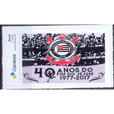 PB0098M-SELO PERSONALIZADO CORINTHIANS 40 ANOS FIM DO JEJUM, AUTOADESIVO -18 -MINT