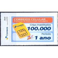 PB0101M-SELO PERSONALIZADO CORREIOS CELULAR/100.000 CHIPS HABILITADOS, AUTOADESIVO - 18 - MINT