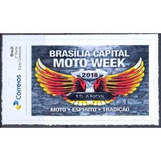 PB0102M-SELO PERSONALIZADO CAPITAL MOTO WEEK, AUTOADESIVO - 18 - MINT