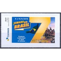 PB0126M-SELO PERSONALIZADO SEMANA DO BRASIL, AUTOADESIVO - 2019 - MINT PB0126M-SELO PERSONALIZADO SEMANA DO BRASIL, AUTOADESIVO - 2019 - MINT