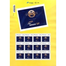 PB0138MF-FOLHA PERSONALIZADO 85 ANOS DO SINCOR/SP, GOMADO - 2019 - MINT