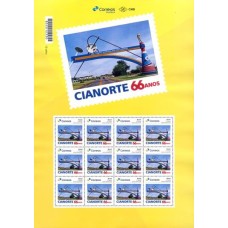 PB0139MF-FOLHA PERSONALIZADO 66 ANOS DE CIANORTE/PR, GOMADO - 2019 - MINT