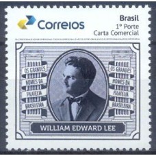 PB0183M-SELO PERSONALIZADO OS GRANDES NOMES DA FILATELIA BRASILEIRA - WILLIAM EDWARD LEE, GOMADO - 2020 - MINT