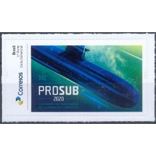 PB0185M-SELO PERSONALIZADO INTEGRAÇÃO DO SUBMARINO TONELERO, AUTOADESIVO - 2020 - MINT