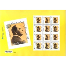 PB0194MF-FOLHA PERSONALIZADO ABL 124 ANOS - CENTENÁRIO DO NASCIMENTO DE JOÃO DO RIO, GOMADO - 2021 - MINT