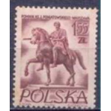 POL0809NA-SELO MONUMENTOS DE VARSÓVIA, 1,55Z - POLÔNIA - 1955/56 - N