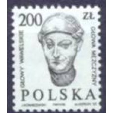 POL2868M-SELO ESCULTURAS DO CASTELO DE WAWEL, 200Z - POLÔNIA - 1986 - MINT