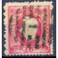 POR0040UA.04-SELO LUÍS 1º, 25R DENTEAÇÃO 12 1/2 - PORTUGAL - 1870/80 - U