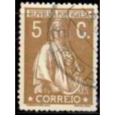 POR0235UA-SELO CERES, 5C DENTEAÇÃO 15X14 - PORTUGAL - 1917/24 - U