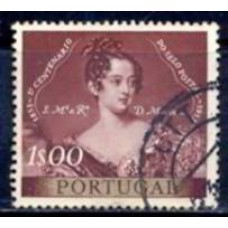 POR0798U-SELO CENTENÁRIO DO SELO - RAINHA DONA MARIA II, 1E - PORTUGAL - 1953 - U