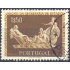 POR0806U-SELO 150º ANIVERSÁRIO DA SECRETARIA DA FAZENDA, 1,50E - PORTUGAL - 1954 - U