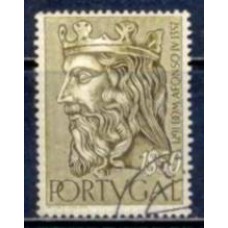POR0823U-SELO DINASTIA ALFONSINA, 1,50E - PORTUGAL - 1955 - U