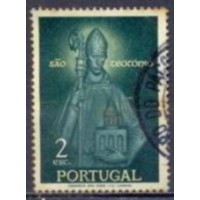 POR0846U-SELO SANTA ISABEL RAINHA DE PORTUGAL E SÃO THEOTÔNIO, 2E - PORTUGAL - 1958 - U POR0846U-SELO SANTA ISABEL RAINHA DE PORTUGAL E SÃO THEOTÔNIO, 2E - PORTUGAL - 1958 - U