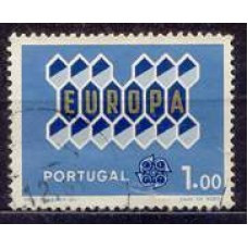 POR0908UA-SELO SÉRIE EUROPA, 1E - PORTUGAL - 1962 - U