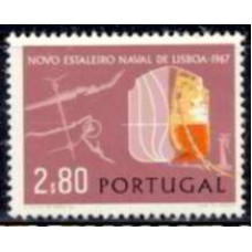 POR1018N-SELO NOVO ESTALEIRO NAVAL DE LISBOA, 2,80E - PORTUGAL - 1967 - N