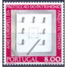 POR1279N-SELO ANO EUROPEU DA PROTEÇÃO DO PATRIMÔNIO ARQUITETÔNICO, 8E - PORTUGAL - 1975 - N