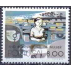 POR1284N-SELO ANO INTERNACIONAL DA MULHER, 8E - PORTUGAL - 1975 - N