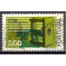 POR1287UA-SELO CENTENÁRIO DA 1ª LIGAÇÃO TELEFÔNICA, 3E - PORTUGAL - 1976 - U
