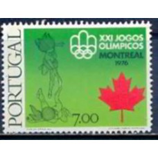 POR1300M-SELO XXI JOGOS OLÍMPICOS DE MONTREAL, 7E - PORTUGAL - 1976 - MINT