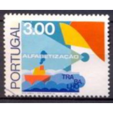 POR1303UA-SELO ALFABETIZAÇÃO DENTEAÇÃO 13,5, MAR - PORTUGAL - 1976 - U