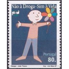 POR2150MA-SELO PROJETO VIE - PROGRAMA DE PREVENÇÃO CONTRA A DEPENDÊNCIA À DROGA (DA CADERNETA) - PORTUGAL - 1997 - MINT