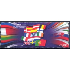 POR2801M-SELO ADESÃO DOS NOVOS MEMBROS À UNIÃO EUROPEIA (DO BLOCO) - PORTUGAL - 2004 - MINT