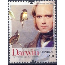 POR3369M-SELO BICENTENÁRIO DO NASCIMENTO DE DARWIN (DO BLOCO) - PORTUGAL - 2009 - MINT