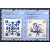 POR3524MSA-SE-TENANT EMISSÃO CONJUNTA PORTUGAL ROMÊNIA, 2ª POSIÇÃO - PORTUGAL - 2010 - MINT