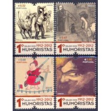 POR3765M-SÉRIE CENTENÁRIO DO 1º SALÃO DOS HUMORISTAS - PORTUGAL - 2012 - MINT