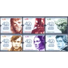 POR4278M-SÉRIE 40 ANOS DA SAGA STAR WARS - PORTUGAL - 2017 - MINT POR4278M-SÉRIE 40 ANOS DA SAGA STAR WARS - PORTUGAL - 2017 - MINT