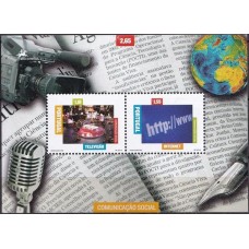 PORB234M-BLOCO COMUNICAÇÃO SOCIAL, TELEVISÃO E INTERNET - PORTUGAL - 2005 - MINT