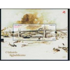 PORB280M-BLOCO O IDEÁRIO REPUBLICANO - PORTUGAL - 2008 - MINT