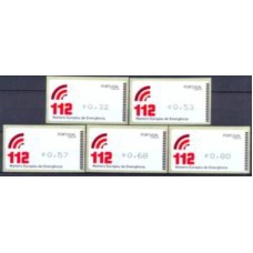 PORD160M-SÉRIE ETIQUETAS 112 NÚMERO EUROPEU DE EMERGÊNCIA, AMIEL - PORTUGAL - 2011 - MINT