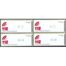 PORD163M-SÉRIE ETIQUETAS 112 NÚMERO EUROPEU DE EMERGÊNCIA, CROUZET - PORTUGAL - 2011 - MINT