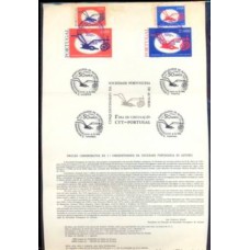 PORE1285-EDITAL CINQUENTENÁRIO DA SOCIEDADE PORTUGUESA DE AUTORES - PORTUGAL - 1976