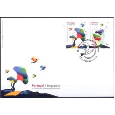 PORF2021.13-FDC SÉRIE 40º ANIVERSÁRIO DAS RELAÇÕES DIPLOMÁTICAS PORTUGAL - SINGAPURA - PORTUGAL - 2021