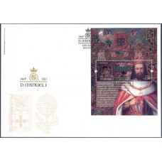 PORF2021.28-FDC BLOCO DOM MANUEL I - PORTUGAL - 2021