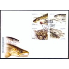 PORF3592-FDC SÉRIE PEIXES MIGRADORES - PORTUGAL - 2011