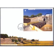 PORF3935-FDC BLOCO CIDADE-QUARTEL DE ELVAS - PATRIMÔNIO UNESCO - PORTUGAL - 2014