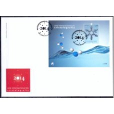 PORF3941-FDC BLOCO ANO INTERNACIONAL DA CRISTALOGRAFIA - PORTUGAL - 2014