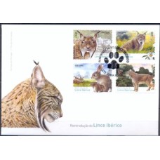 PORF4010-FDC SÉRIE REINTRODUÇÃO DO LINCE IBÉRICO - PORTUGAL - 2015