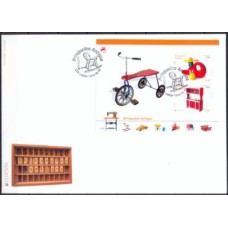 PORF4016-FDC BLOCO SÉRIE EUROPA - BRINQUEDOS ANTIGOS - PORTUGAL - 2015