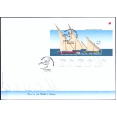 PORF4031-FDC BLOCO BARCOS DO MEDITERRÂNEO - PORTUGAL - 2015