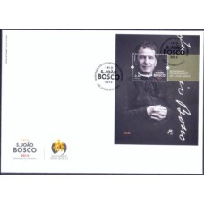 PORF4051-FDC BLOCO BICENTENÁRIO DO NASCIMENTO DE SÃO JOÃO BOSCO - PORTUGAL - 2015