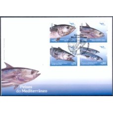 PORF4127-FDC SÉRIE PEIXES DO MEDITERRÂNEO - PORTUGAL - 2016
