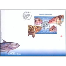 PORF4131-FDC BLOCO PEIXES DO MEDITERRÂNEO - PORTUGAL - 2016