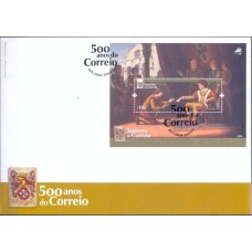 PORF4174-FDC BLOCO 500 ANOS DO CORREIO I - PORTUGAL - 2016