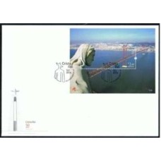 PORFB288-FDC BLOCO 50 ANOS DO SANTUÁRIO CRISTO REI - PORTUGAL - 2009