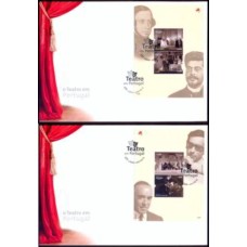 PORFB328-SÉRIE 2 FDCS BLOCOS TEATRO EM PORTUGAL - PORTUGAL - 2011