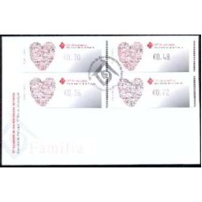 PORFD042-FDC SELOS ETIQUETAS 10º ANIVERSÁRIO DO ANO INTERNACIONAL DA FAMÍLIA, CROUZET - PORTUGAL - 2004